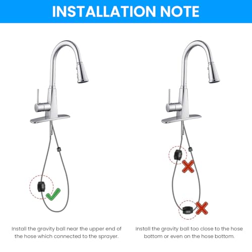 Serplex® Faucet Hose Weight, Counterweight Ball for Pull-Out Faucet 520g Suitable for Nylon Pipe 12-14mm Replacement Weight Ballast for Retractable Faucet Pull-Out Hose Spray Head Counterweight Serplex® Faucet Hose Weight, Counterweight Ball for Pull-Out Faucet 520g Suitable for Nylon Pipe 12-14mm Replacement Weight Ballast for Retractable Faucet Pull-Out Hose Spray Head Counterweight